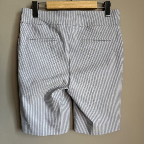 Hilary Radley Women's Nautical Striped Stretchy Pull On Casual 9" Shorts Blue 4 - Picture 3 of 12